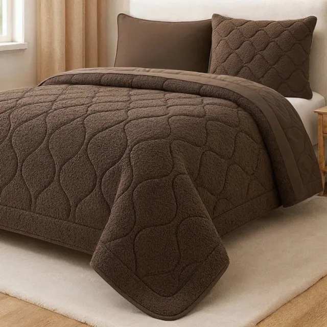 Zavelo Washy Dekbed Teddy Bruin/Taupe-2-persoons (200x200 cm) Bruin, Taupe