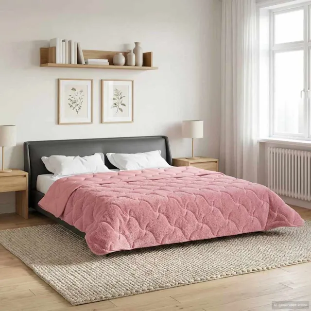 vidaXL Winter Dekbed 260 x 240 cm Winter roze, foto 2