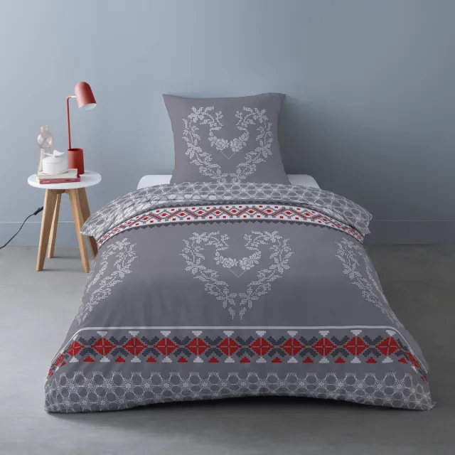 bedlin Luxe Flanel dekbedovertrek 1 persoons Sigale multicolor