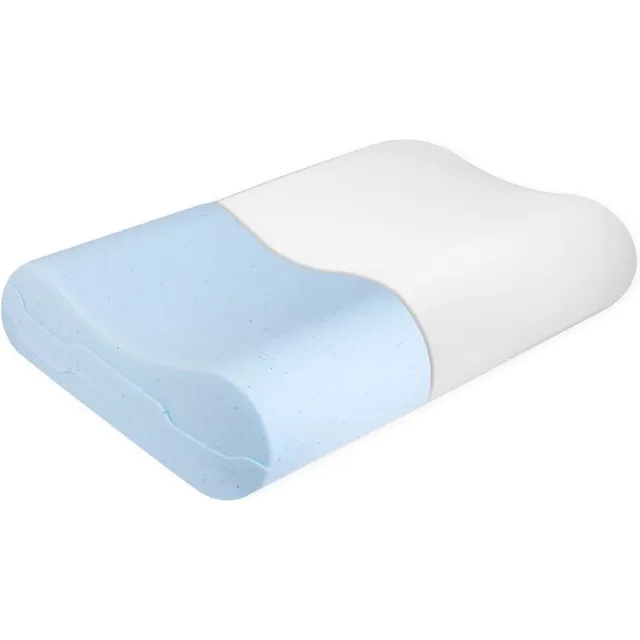 Wonder Sleep orthopedisch kussen gemaakt van hoogwaardig traagschuim Ergonomisch in hoogte verstelbaar kussen voor nekpijn Blauw