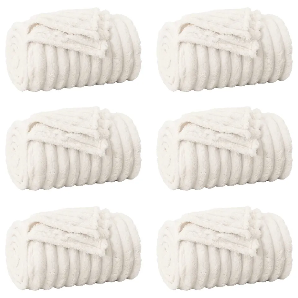 vidaXL Kleden 6 st Crèmekleurig 270 x 240 cm 9,51 kg Fleece