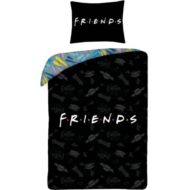 Friends Dekbedovertrek Central Perk - Katoen Zwart