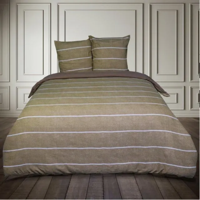 Better Nights Luxe Katoen Flanel dekbedovertrek Emma Lin - 240x220 taupe