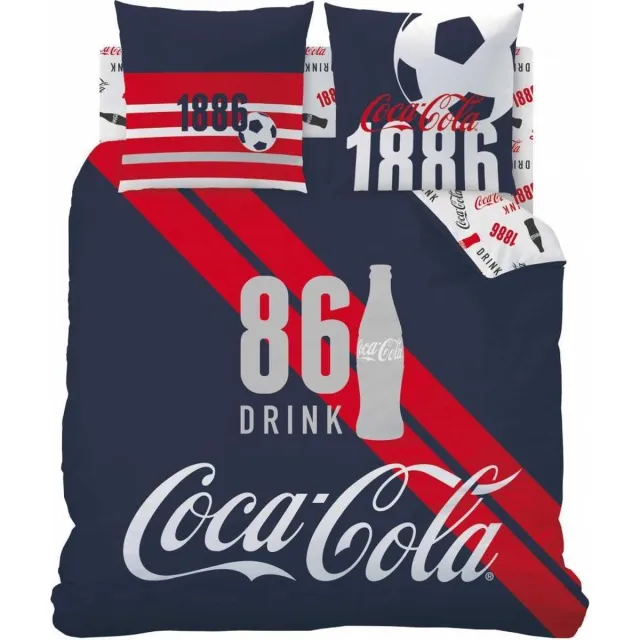 Coca-Cola Coca Cola Sport - Dekbedovertrek - Lits Jumeaux - 240 x 220 cm - Multi blauw