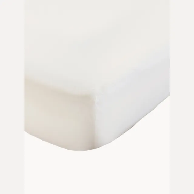 We Are Bitte Hoeslaken Nature voor babybedje, B 68 x L 120 cm Wit