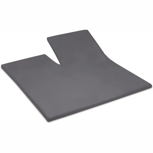 Cinderella Sundays - Topper Hoeslaken met split - 200x220 cm - Tot 15 cm matrashoogte - 100% Katoen-Satijn - Antraciet