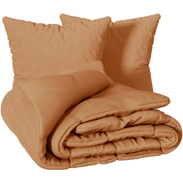 Atmosphera Beddengoed set - Dbo 240x220cm + set kussenslopen - Terracotta