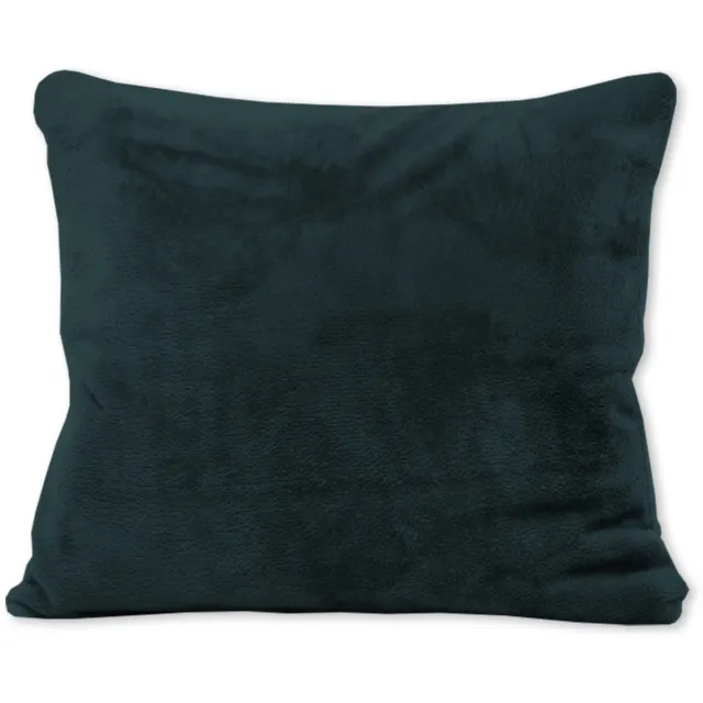 Darymex Basic - Kussensloop - Mikrofiber - Met Ritssluiting - 40x40 cm - Jet Set (Donkergrijs/Zwart) groen