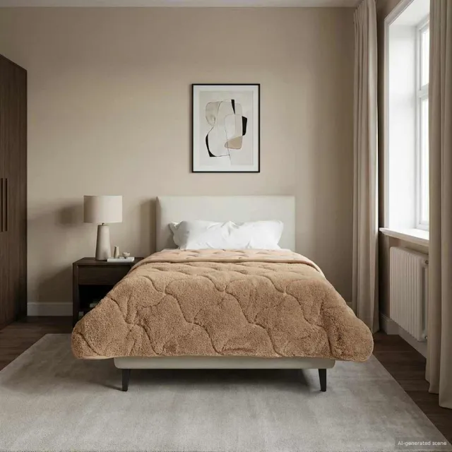 vidaXL Zomer Dekbed 140 x 200 cm Zomer Taupe