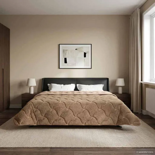 vidaXL Vol jaar dekbed 200 x 220 cm Taupe