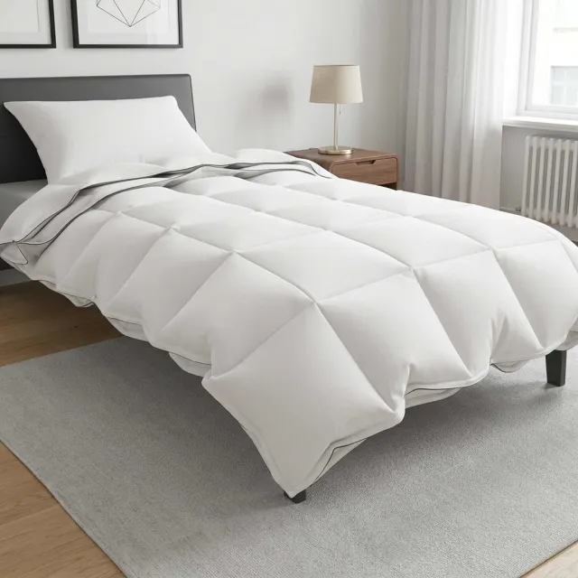 vidaXL Dekbedset 137 x 200 cm Alle seizoenen Wit