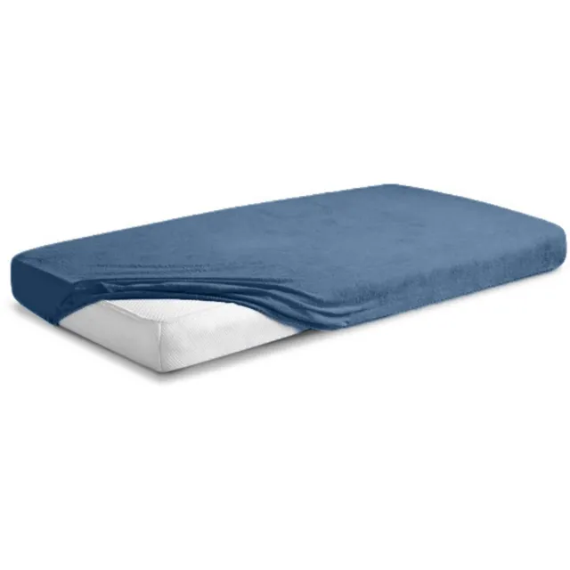 Matex PREMIUM - Hoeslaken - Nauwsluitend - Frotte - Niets uitsteken Blauw