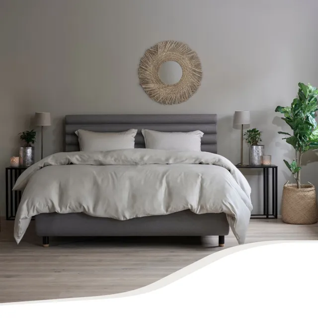TEMPUR Home by TEMPUR® - Dekbedovertrek van 100% zijdezachte Bamboe - strijkvrij en droger geschikt - Nature - 240x220 cm - zonder kussensloop Beige