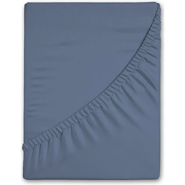 Zavelo Flanellette Hoeslaken Blauw-2-persoons (140x200 cm) - 100% katoen - Heerlijk Zacht - 30 cm Hoekhoogte - Hoogwaardige Kwaliteit