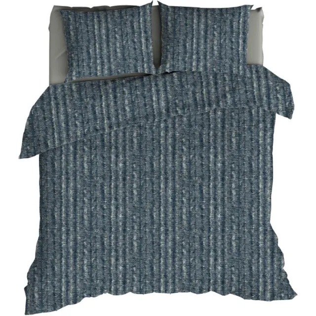 Romanette FLANEL Dekbedovertrek 270x200/220 Caledon blauw/grijs