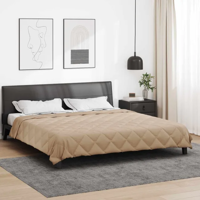 vidaXL Zomer Dekbed 220 x 200 cm 200 gsm Microvezel Taupe