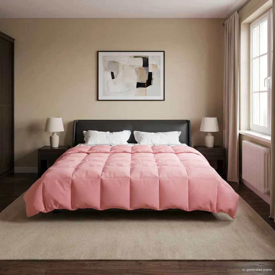 vidaXL Zomer Dekbed 220 x 240 cm Zomer Microfiber (100% polyester) roze, foto 4