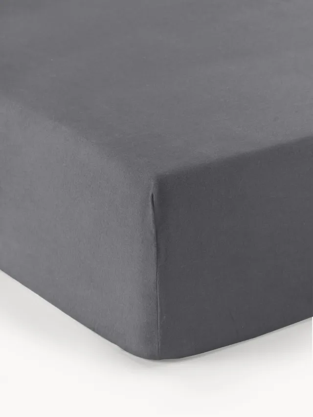 Westwing Collection Hoeslaken Biba, flanel Grijs
