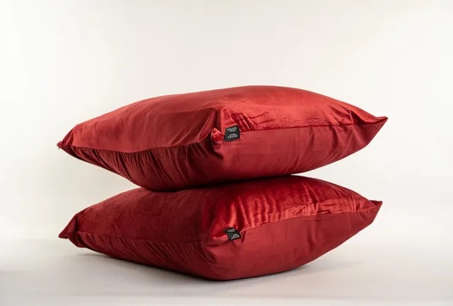 Beau Maison Velvet Kussenslopen Bordeaux Rood - 60 x 70 cm - Set van 2