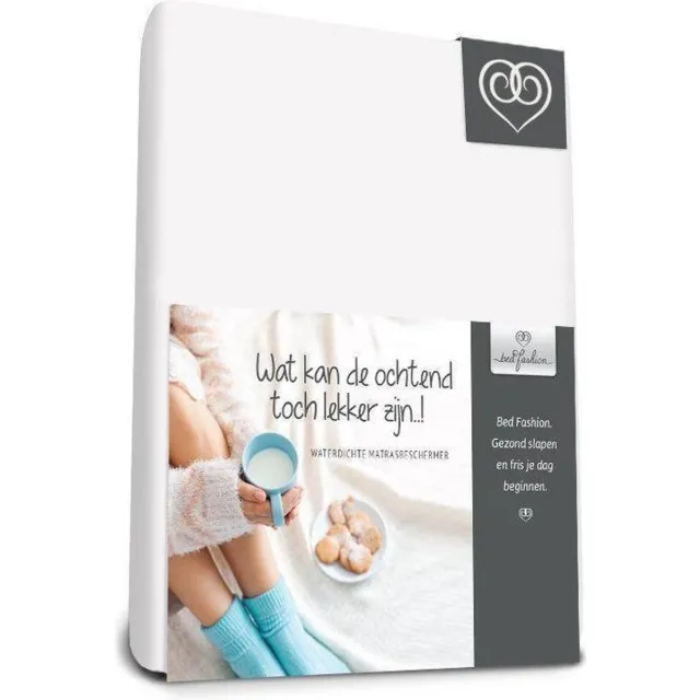 Bed-Fashion Waterdichtee jersey hoeslaken 90 x 210 cm Wit