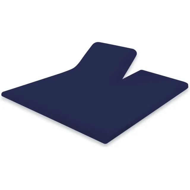 Eleganzzz Splittopper Hoeslaken Katoen Perkal - Donker Blauw - 180x220cm - Split Enkel - Single Split Topper - Hoeslakens - Lits Jumeaux