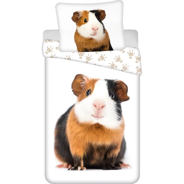 Sweet Home dekbedovertrek cavia 140 x 200 cm - 70 x 90 cm - Katoen Wit