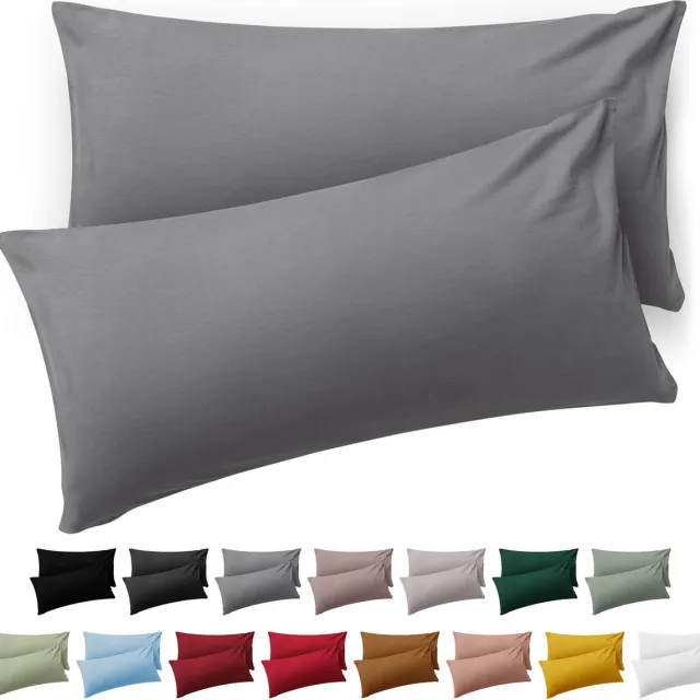 Blumtal Kussensloop Microvezel Kussenhoes 40 x 60 cm - Grijs - Met Rits - Set van 2
