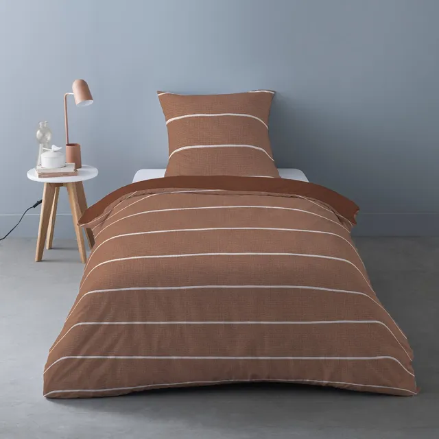 Better Nights Luxe Katoen Flanel dekbedovertrek Emma -140x200 bruin