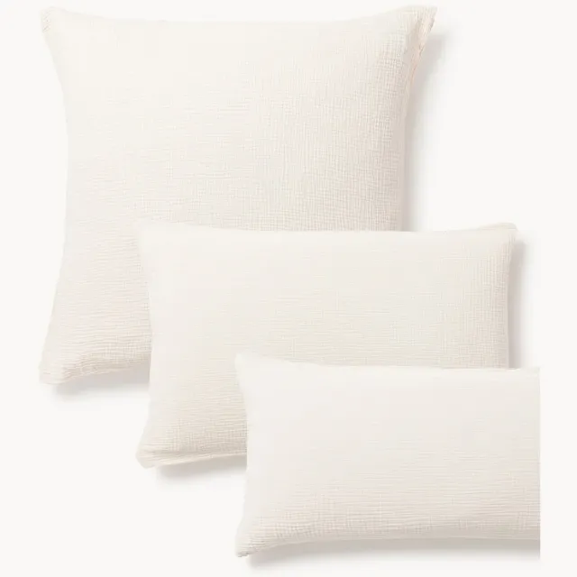 Westwing Collection Mousseline kussenhoes Odile Beige