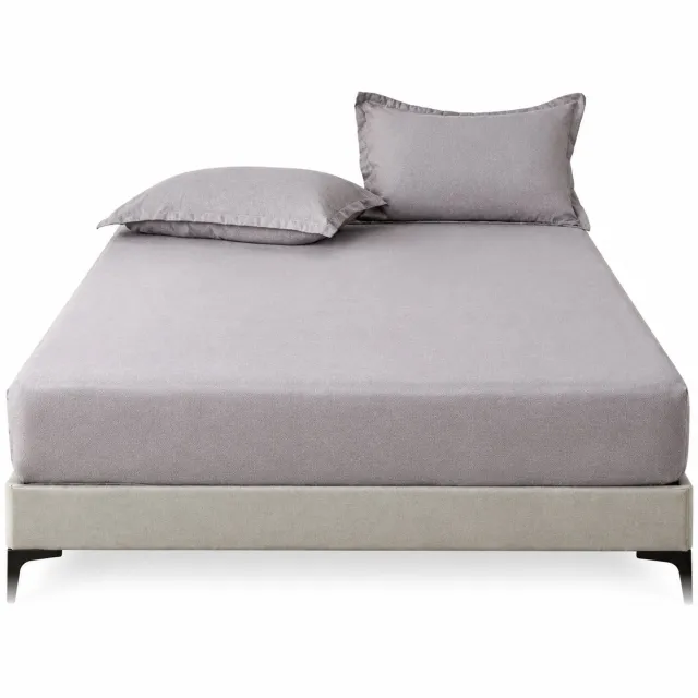 SWGOTA Lichtgrijs hoeslaken 99 x 190 cm - Effen polyester voor op het matras