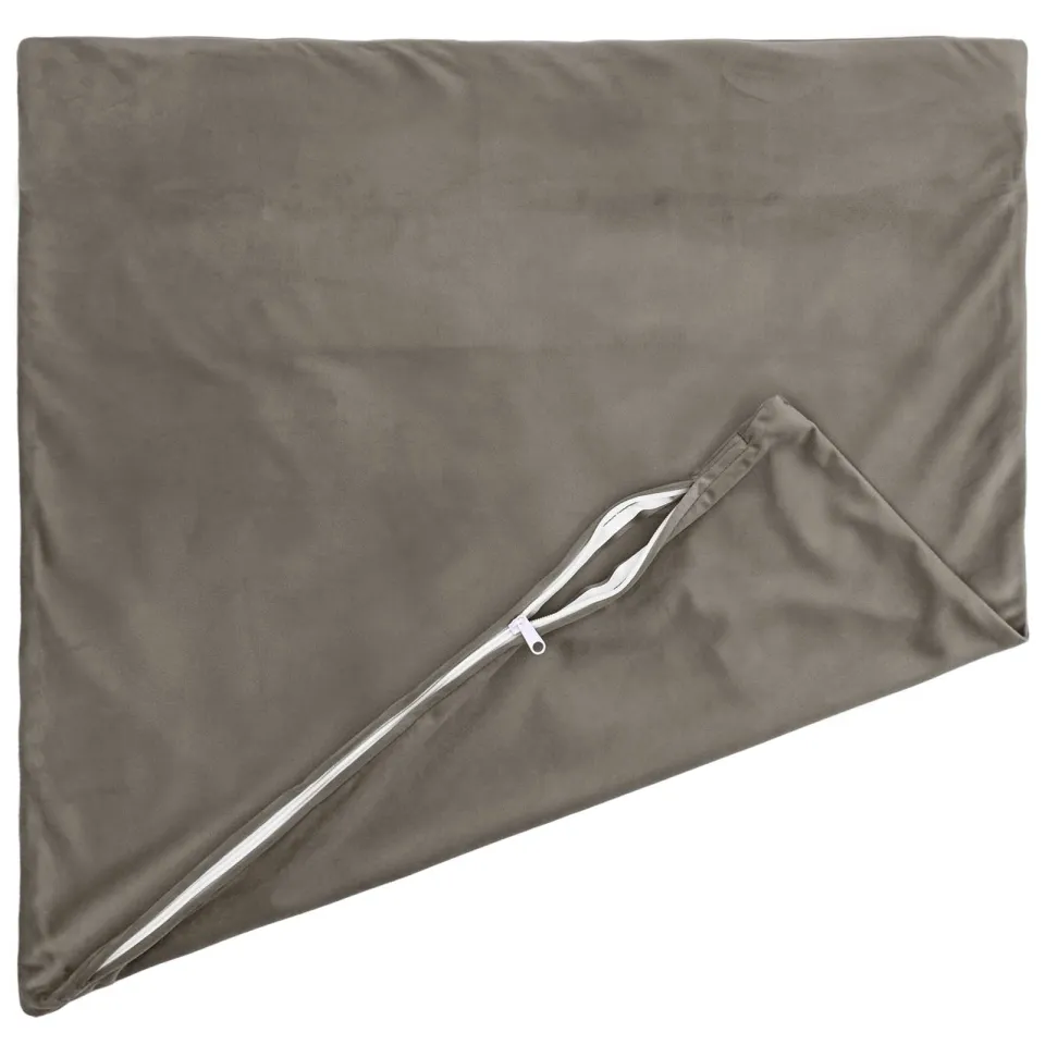 vidaXL Kussensloop 6 st HEERLEN Lichtgrijs 65 x 65 cm fluweel, foto 4