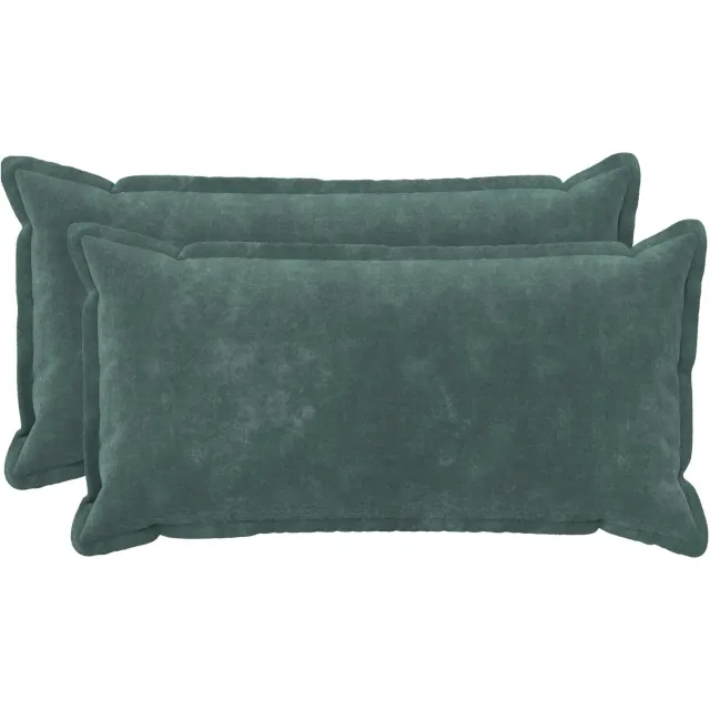 vidaXL Kussensloop 2 st HOUTEN Zee blauw 40 x 80 cm Microfiber Fleece