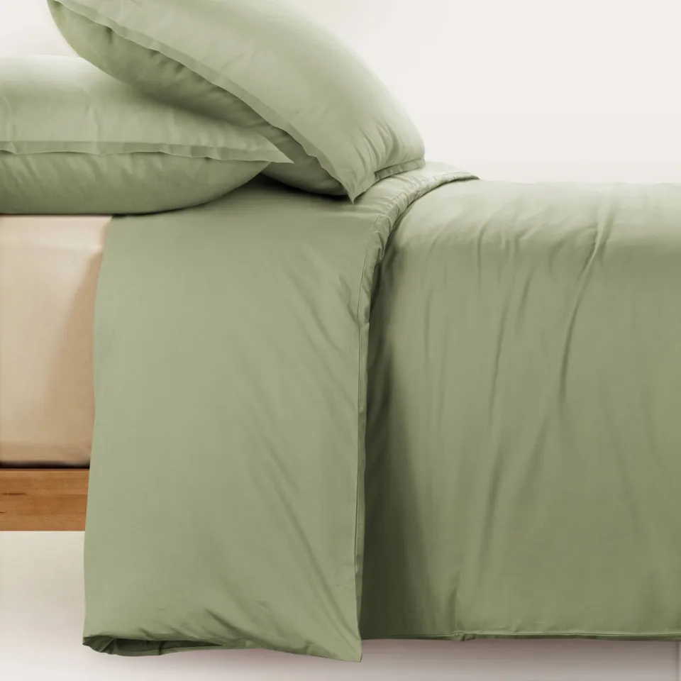 Studio LIVIT percale katoenen dekbedovertrek lits-jumeaux groen, foto 2