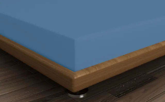 Asir Ranforce hoeslaken - 100% katoen - blauw - 90 x 230 cm