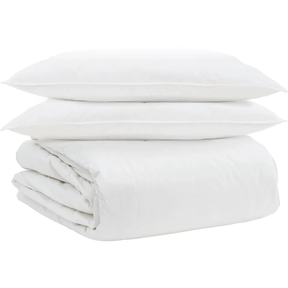 vidaXL Dekbed Set met kussen 3 st Wit Donsveertjes, foto 3