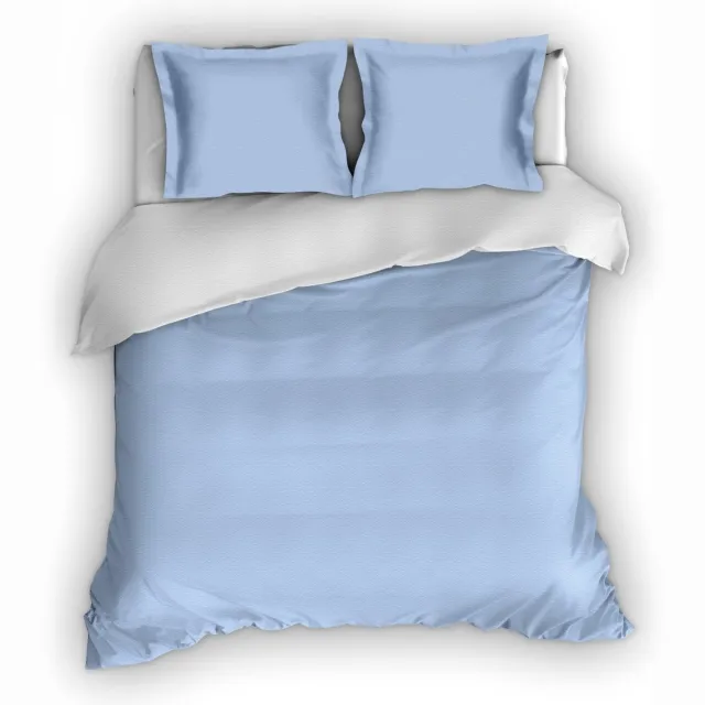 Romanette Flanellen Romanette Dekbedovertrek Comtesse Blauw/Wit-240x200/220