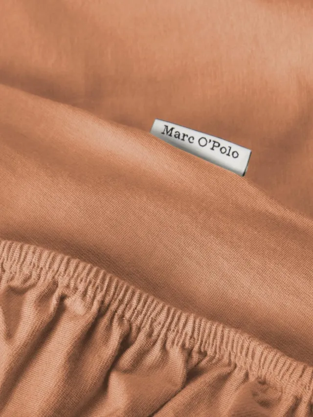 Marc O'Polo Premium Organic Jersey Hoeslaken Sandstone - 90-100 x 200-220 cm