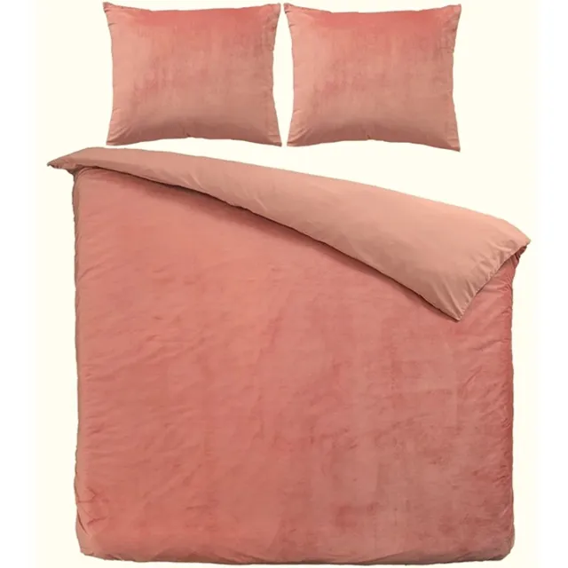 Zavelo Dekbedovertrek Velvet Comfort Oud-Roze-Lits-jumeaux (240 x 200/220 cm)