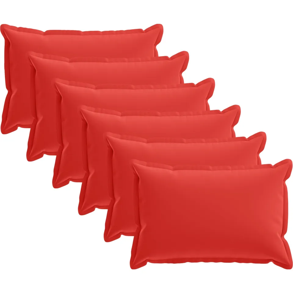 vidaXL Kussensloop 6 st HOUTEN Rood 50 x 70 cm Polyester, foto 3