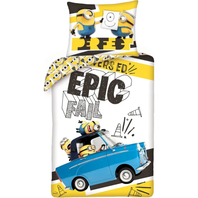 Minions Dekbedovertrek Epic Fail - Eenpersoons - 140 x 200 cm - Katoen Multicolor