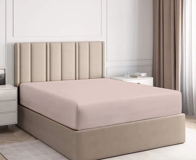 Ephemeris Lubna Home Hoeslaken Tweepersons met elastıek rondom 140x200 +30 cm Jersey ROZE