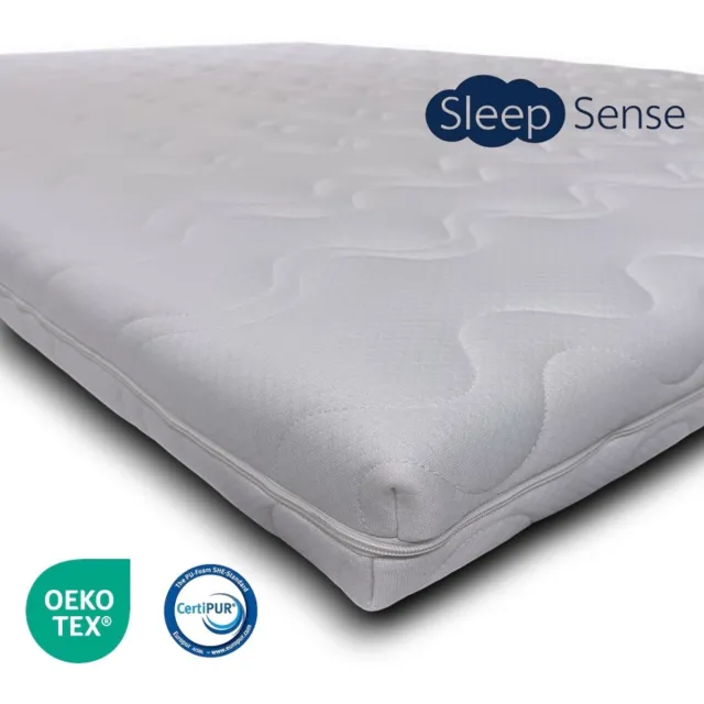 Sleep Sense Hotel topper - topdekmatras - topmatras - Hybrid Koudschuim -120x200 - circa 7 cm dik - Anti Allergisch - Afritsbare hoes - 100% veilig Wit