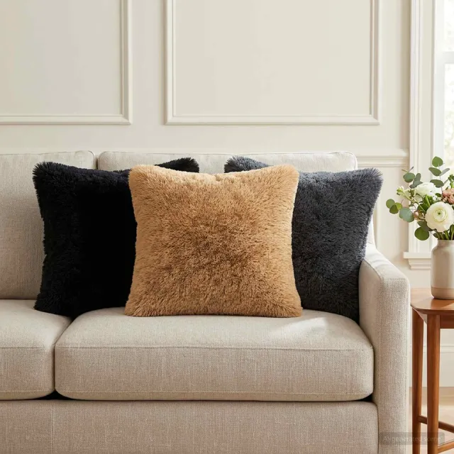 vidaXL Kussensloop 2 st HEERLEN Taupe 35 x 35 cm PV Fleece