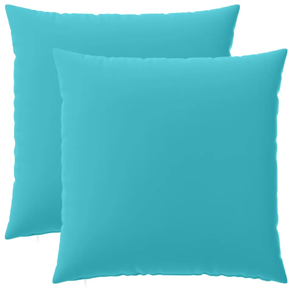 vidaXL Kussensloop 2 st HEERLEN Turquoise 65 x 65 cm Polyester