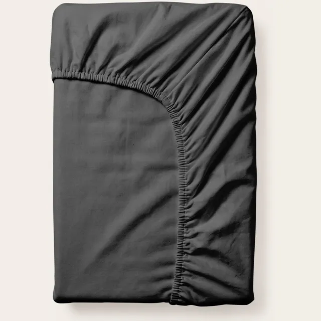 Happybed Hoeslaken Anthracite Hoeslaken - 100% katoen - 120/140x200/220 cm - Onderlaken - Verfijnd jerseykatoen - Ademend katoen - Perfecte pasvorm