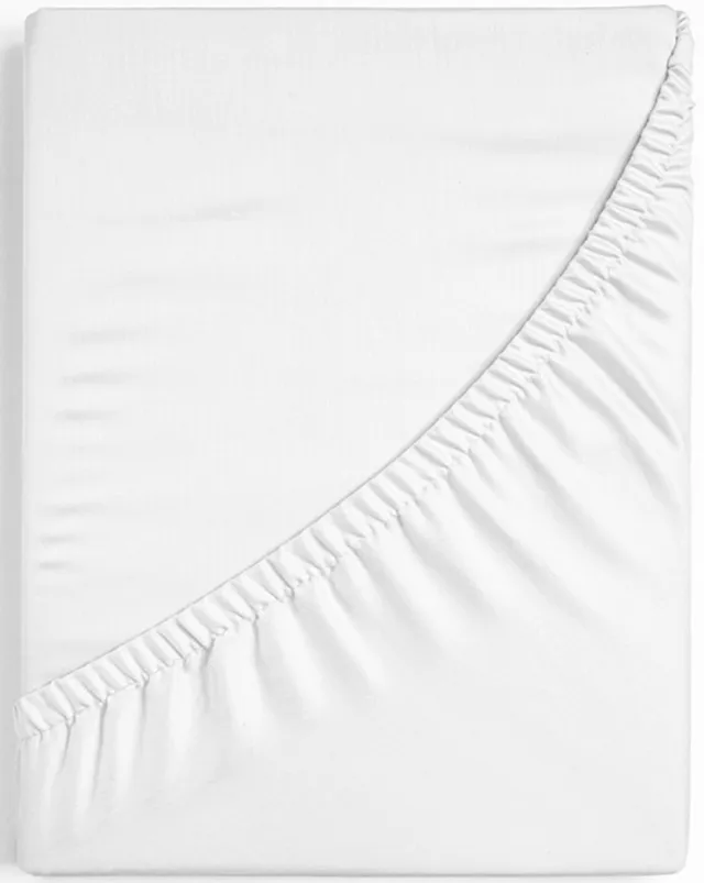 Dreamers Den Premium Jersey Elestaan - Biologisch Katoen - SPLIT Topper Hoeslaken - Wit - 200x200 cm - 20 cm hoekhoogte