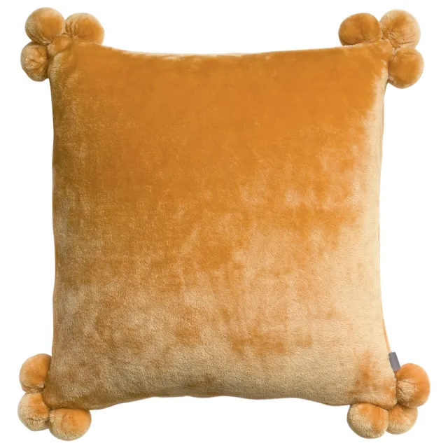 Vivaraise TENDER POMPONS kussenhoes geel