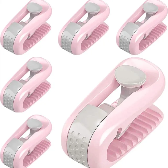 Heble® *** 6-delige set Dekbedclips in stijlvol ROZE - Met handig Opbergdoosje voor moeiteloze opberging - Houd uw Dekbed en Lakens stevig op hun plaats met deze Dekbed Knijpers en Klemmen- van Heble® ***