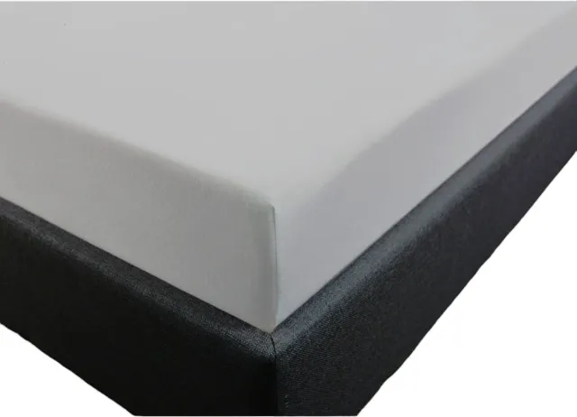bedlin Hoeslaken 100% Katoen-Jersey 180 x 200 cm - Groot 2 persoonsbed / Lits-Jumeaux (Hoge hoeken) - Licht Grijs