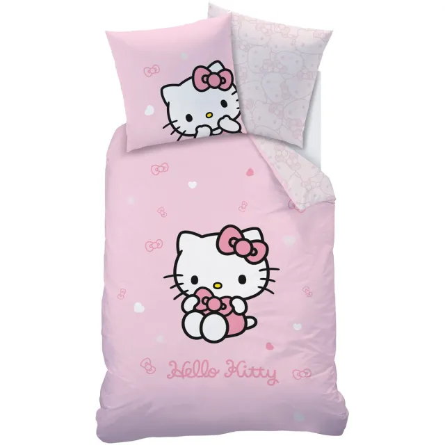 Hello Kitty & Friends Dekbedovertrek Cute - 140 x 200 + 63 x 63 cm - Katoen Roze